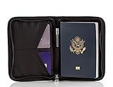 Passport Holder & Travel Wallet with RFID Blocking - Premium Document Organizer Case for Men and Women - Holds Passports, Cards, Tickets, ID, Cash - Compact Zippered Wallet - Midnight