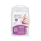 Gelish Soft Gel™ Tips – Professional Quality Press on Nails Extension for Strong, Long-Lasting Manicures – Easy Application, Natural Look, Pre-shaped False Nail (Medium Coffin, 110 Count)