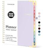 Academic Planner 2025-2026, Forvencer July 2025-June 2026 Weekly and Monthly Calendar Planner, 8.5" X 11", Hardcover Teacher School Supplies, Daily Agenda Book with Inner Pocket, Cute Office Home Notebook College Student Classroom Organizer with Tabs, A4, Purple