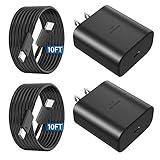 45W Samsung Super Fast Phone Charger, USB C Fast Charger Samsung Charge Fast Charging Cord Samsung Galaxy S25 S24 Ultra Charge 10FT Type C Charging Cable for Samsung Galaxy S25 Ultra/S25/S24/S23/S22
