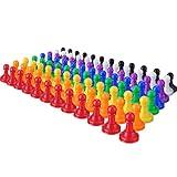 Hestya 96 Pcs Board Game Pieces Multicolor Plastic Pawn Pieces for Board Chess Components 1 Inch Pawns Tabletop Markers Arts and Crafts