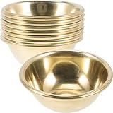 ARTIBETTER Copper Bowl Copper Bowl 7pcs Mini Brass Bowls Buddha Offering Bowl Holy Water Bowl Ritual Smudge Bowl for Yoga Meditation Buddhist Altar Supplies 6cm Brass Bowl Desktop Decor