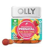 OLLY Prenatal Multivitamin Gummy, Supports Healthy Growth and Brain Development, Folic Acid, Vitamin D, Omega 3 DHA, Chewable Supplement, Citrus Berry Flavor, 30 Day Supply - 60 Count