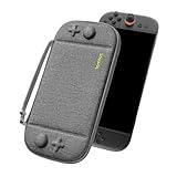 tomtoc Slim Carrying Case for Nintendo Switch 2 Model 2025, Odorless Felt Protective Hard Shell with 12 Game Card Slots, Portable Travel Storage Case with Original Patent and Military Grade Protection
