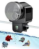 Pawfly Automatic Fish Feeder for Aquarium - 60 ml Adjustable Food Dispenser With Auto Timer for Pellets, Granules & Strips - Holiday Timer, Battery Operated (Not Included)