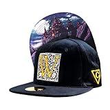 Capiche [99+ Variations] Wizard School Kids Snapback Cap - Black Velvet Hat with Golden 'W' Embroidery, Mystical Castle Undervisor Art, Adjustable for Fantasy and Magical Adventures