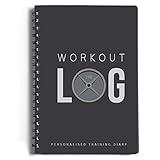 Workout Planner for Daily Fitness Tracking & Goals Setting - A5 Size, 6” x 8”, Charcoal Gray - Men & Women Personal Home & Gym Training Diary - Log Book Journal - by Workout Log Gym