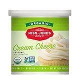 Miss Jones Baking Organic Buttercream Frosting, Perfect for Icing and Decorating, Vegan-Friendly: Cream Cheese (Pack of 1)