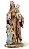 Joseph's Studio by Roman - Jesus with Children Figure on Base, Life of Christ, Renaissance Collection, 10" H, Resin and Stone, Religious Gift, Decoration