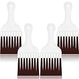 Boao 4 Packs Coil Brush Air Conditioner Condenser Refrigerator Cleaning HVAC Coil Cleaner Small Plastic Whisk Brush (Brown)