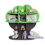 NACHES Tree Kids Bookshelf Toddler Bookcase Baby Book Rack Children Toy Storage Organizer Forest Wood Display Shelf for Nursery Playroom Bedroom Classroom Homeschooling Boy Girl’s Gift