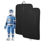 Hockey Bag 2 Pack Hockey Jersey Garment Bag Individual Hockey Garment Bag with Strong Zipper Storage Solution Suit Bags for Hanging Clothes 46"x23"
