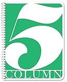 BookFactory 5 Column Log Book/Columnar Logbook/Notebook (5 (Five) Columns Columnar Book Format) - 100 Pages, 8.5'' x 11'', Wire-O (COL-100-7CW-PP-(Column-5) -LX)