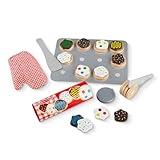 Melissa & Doug Slice and Bake Cookies Wooden Play Food Set With Toppings Pretend Cookies And Baking Sheet, Wooden Play Food Set, Toy Baking For Kids Ages 3+