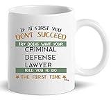 Criminal Defense Lawyer Mug Coffee Cup - Funny Present For Men Women - 11 Oz Mugs Cups T-Shirt LKFM6B
