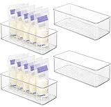 Hudgan 4 PCS Breastmilk Storage Container Set, Space-efficient for Breast Milk Storage in Fridge Freezer, Fits the Lansinoh and Medela bags