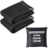 VEVOR Fire Blankets, 2 Pack Welding Blankets, 8' x 10' Fire Suppression Blanket, 1022°F Flame Retardant Blanket, Black Fire Emergency Blankets, Fiberglass Fire Retardant Blanket with 12 Brass Grommets