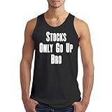 Stocks Only Go Up Bro - Men’s Soft Tank Top – Comfortable Everyday Fit CP05 Black