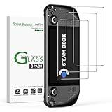 amFilm 3 Pack for Steam Deck/Steam Deck OLED Screen Protector Tempered Glass, Designed for Stream Steam Deck Accessories 2021 & 2022/Steam Deck OLED 2023 2024