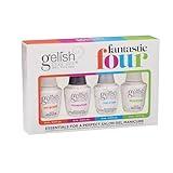 Gelish Fantastic Four Essentials Kit – Long-Lasting, Chip-Free Shine, Durable Finish, Complete Manicure System for Salon-Quality Nails at Home - Includes Foundation, Top It Off, pH Bond & Nourish.