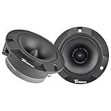 Timpano TPT-ST2 Black Slim Super Tweeter, 600 Watts 4 Ohm, 105 dB, 1 in Voice Coil, 3.85 inch Pro Car Sound System Bullet Tweeters (Pair)