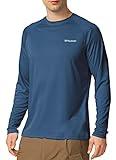 baleaf Men's Long Sleeve Swim Shirts Rash Guard UV Sun Protection SPF T-Shirts UPF 50+ Quick Dry Swimming Fishing Bluish Violet Size L