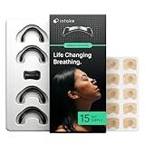 Intake Breathing Nasal Strip Starter Kit (15 Count, Black) - Boost Oxygen Intake, Reduce Snoring, Improve Sleep Quality - Sweat Resistant, Skin Safe Nasal Strips - Extra Strength Snoring Solution