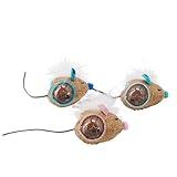 Catstages Mousin' Around Hide 'N Treat Cat Toy, 3 Pack Treat-Dispenser Toys, Multicolored