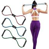 HPYGN Resistance Bands, Figure 8 Exercise Bands for Women Men, 8 Shaped Resistance Bands for Arms, Chest Expander, Yoga Gym Fitness Pulling Rope 8 Word Elastic for Exercise Muscle Training Tubing