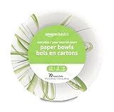Amazon Basics Everyday Paper Bowls, 10 Oz, Disposable, 70 Count, White