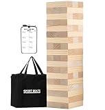 SPORT BEATS Giant Tower Game Outdoor Games 54 Blocks Stacking Game Includes Carry Bag