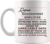 Flux Iglis Retired Government Employee Mug Coffee Cup Employees Retirement Gifts for Retiring Mugs - State Governments Employees Federal Civil Service for Men Women 49016