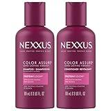 Nexxus Travel Shampoo and Conditioner, Color Assure – Replenishes and Extends Hair Color Vibrancy, 3 Oz Ea