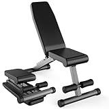 Finer Form 5-in-1 Weight Bench, Adjustable & Foldable for Bench Press, Strength Training and Full Body Workout. Perfect for Dumbbell Sets or an Adjustable Dumbbell Set in Your Home Gym.