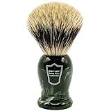 Parker King Size Pure Badger Bristle Shaving Brush – Brush Stand Included - Overszied 24mm 3-Band-Badger Brush Knot - Generates a Giant Lather