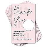 LONLONBANG 50 Blank Gift Certificate Scratch Off Cards Vouchers for Small Business Restaurant, Spa Beauty Makeup Hair Salon, Christmas Birthday Holiday, Wedding Bridal Baby Shower Favors Games (L335)