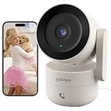 CHZHVAN Camera for Home Security Indoor, Pan & Tilt, Cry Detection for Baby, 2.5K 4MP QHD, Night Vision, Motion Detection & Tracking, 2-Way Audio, Nanny, Pet, 2.4G WiFi, Local&Cloud Storage