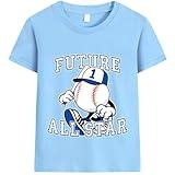 Kids Baseball Tshirt Boys Future All Star Short Sleeves Clothes Children Sport Funny Tee 5T