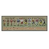 History of Football Poster - 11 3/4" By 36" American Football Timeline Print