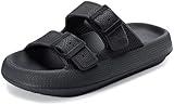 Weweya Men's Athletic Outdoor Sandals Slides for Men Black Men Size 14 14.5 15