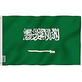 ANLEY Fly Breeze 3x5 Feet Saudi Arabia Flag - Vivid Color and Fade proof - Canvas Header and Double Stitched - Kingdom of Saudi Arabia Flags Polyester with Brass Grommets 3 X 5 FT