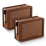 2 Pack Wooden Cash Money Savings Box,Piggy Bank for Kids Adults with Money Target and Numbers,10000 Savings Challenge Box,Boys Girls Savings Coin Bank,Cultivate Financial Management Habits