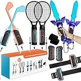 2025 Nintendo Switch 2 Sports Accessories 12 in 1 Bundle Designed for Switch Sports, Mario Golf Super Rush, Mario Tennis Ace, Just Dance, Ring Fit Adventure - Family Party Game Kit, Kids Gift Idea, Joy-Con 2 Compatible （Only for Switch 2）