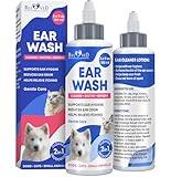 Cat & Dog Ear Cleaner Drops & Wash Solution - Yeast Otic Infection Treatment & Itchy Ear Relief for Pet - Wax Remover & Flush Remedy for Any Pets