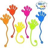 Sticky Hands Bulk 48 PCS Party Favors for Kids 4-8 8-12 Stretchy Sticky Hand Toy Goodie Bag Stuffers Fillers Non Candy Treats Treasure Box Toys for Classroom Prizes Carnival Birthday Party Supplies
