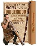 World Percussion USA Modern Didgeridoo Instrument – Hand-fired with Beeswax Mouthpiece, Durable and Lightweight, Ideal for Beginners – Key of D