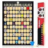 Mahtavaa Top 100 Movies Scratch Off Poster | Selected 100 Movies Poster + Scratch Off Tool | The Ultimate Bucket List Collection Poster-16.5x23.4 Inches