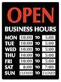 Newon 13" x 18" Vertical LED Open Sign - Ultra Bright High-Intensity, Easy-Change Business Hours, Thin Profile Design, Neon Lights for Business, Restaurant, Bar, Retail Store
