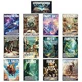 13pcs Literature Posters - 13.78x9.84in Literary Genres Posters for Study, Library, English Classroom