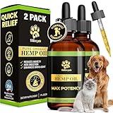 Billion Pets - Hemp Oil for Dogs and Cats - Helps with Anxiety, Pain, Stress, Sleep, Arthritis, Seizures Relief - Hip and Joint Support - Calming Drops